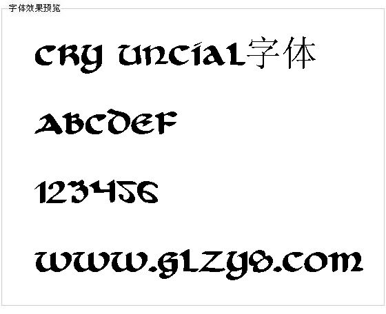 Cry Uncial字体