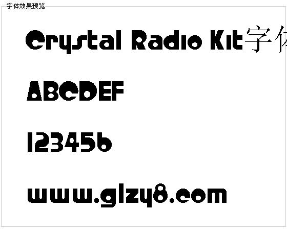 Crystal Radio Kit字体