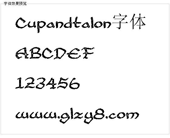 Cupandtalon字体