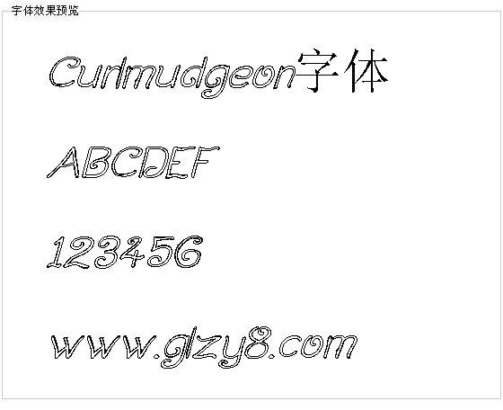 Curlmudgeon字体