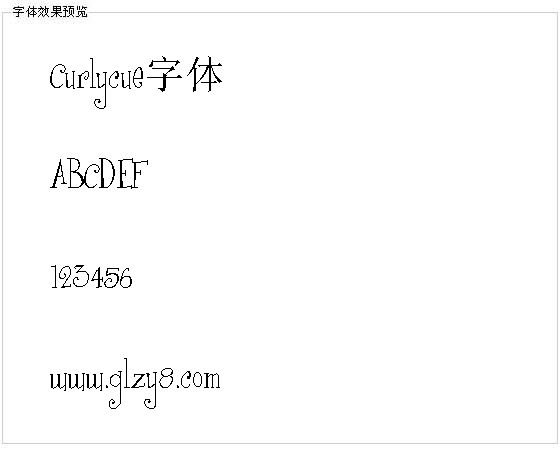 Curlycue字体