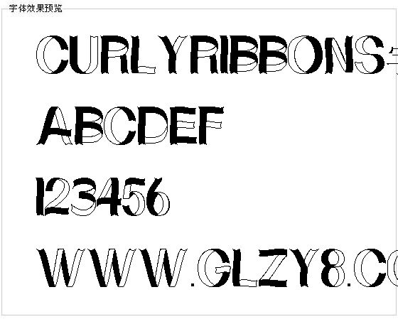 CurlyRibbons字体