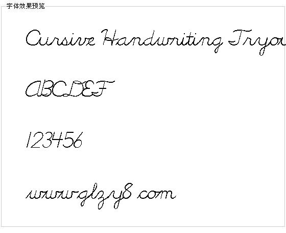 Cursive Handwriting Tryout字体