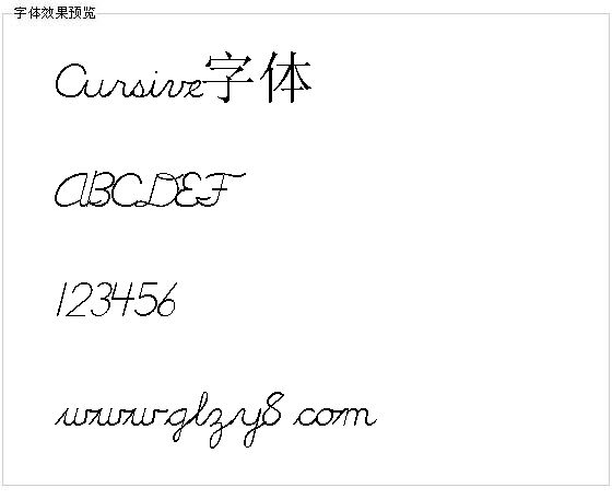 Cursive字体