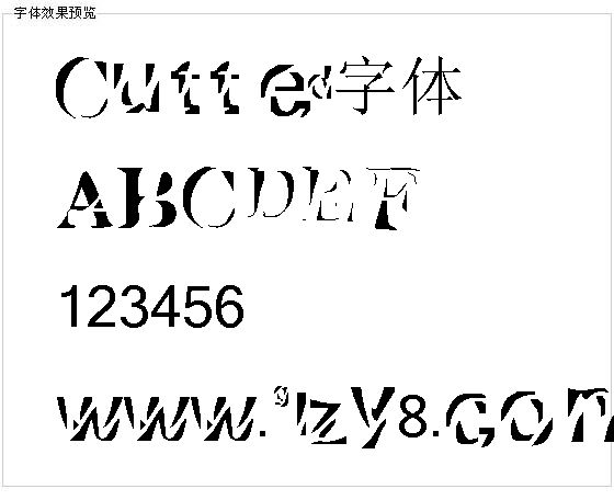 Cutted字体