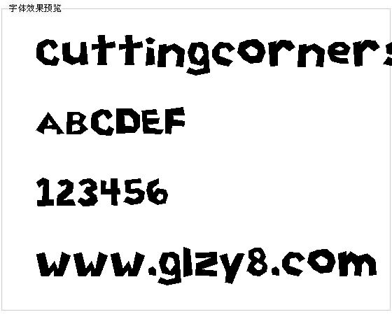 Cuttingcorners字体