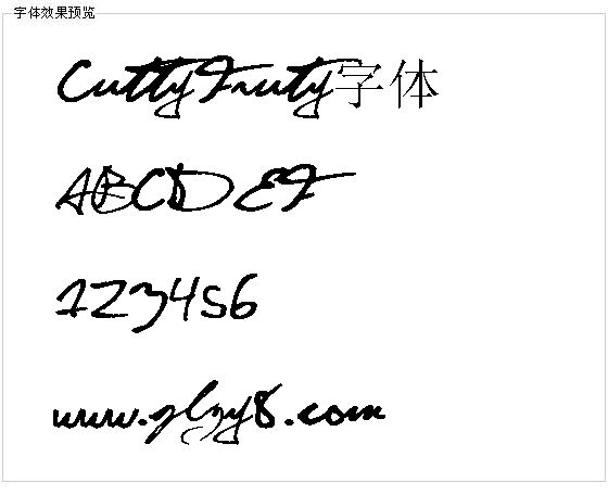 CuttyFruty字体