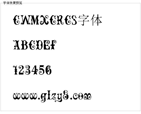 CWMXCRCS字体