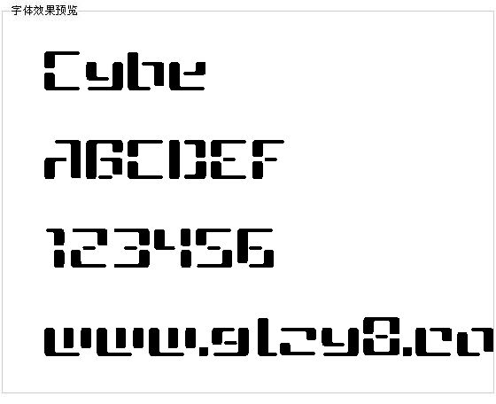 Cybe字体