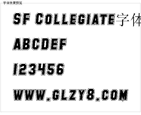 SF Collegiate字体