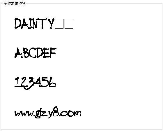 DAINTY字体