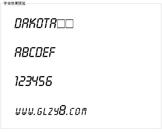 DAKOTA字体