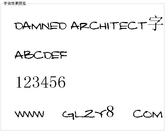 Damned Architect字体