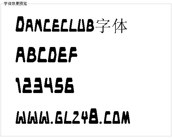 Danceclub字体