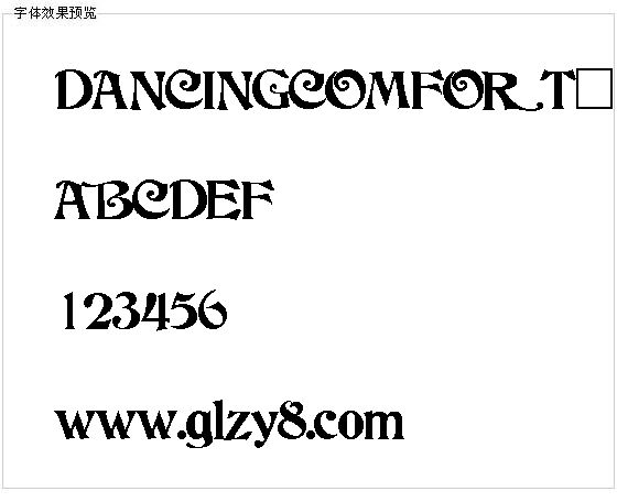 DANCINGCOMFORT字体