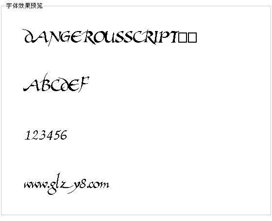 DANGEROUSSCRIPT字体