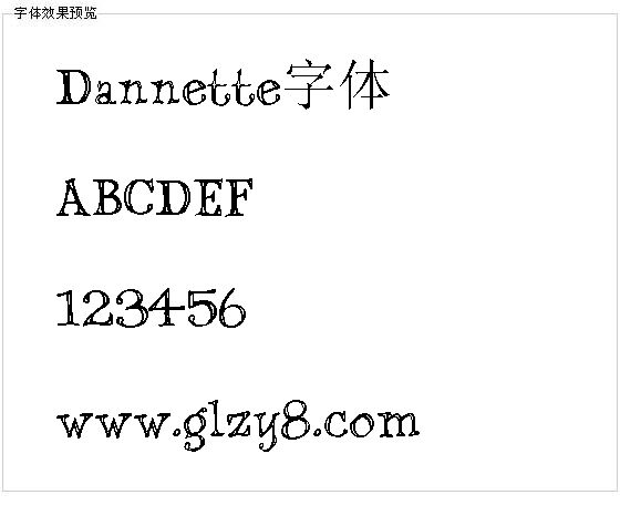 Dannette字体