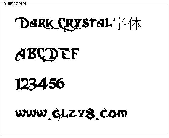 Dark Crystal字体