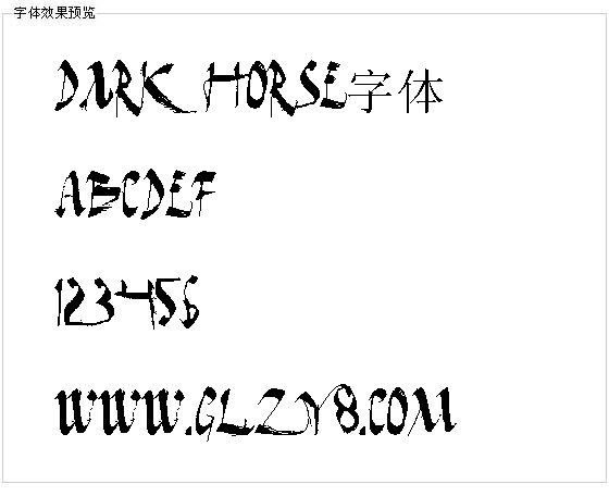 Dark Horse字体