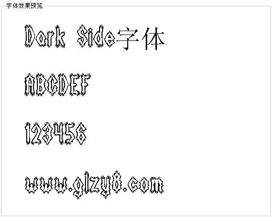 Dark Side字体