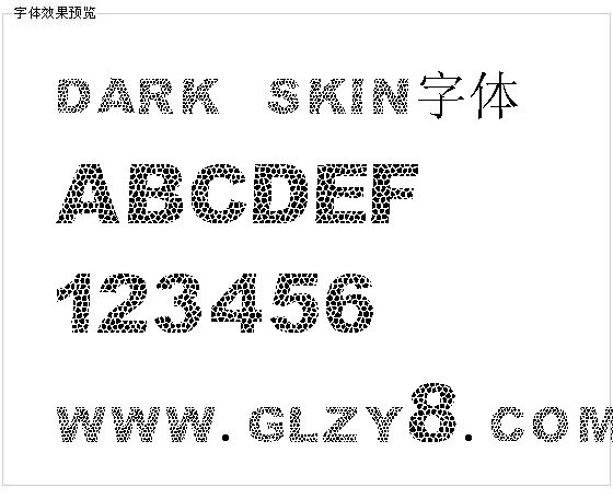 dark skin字体