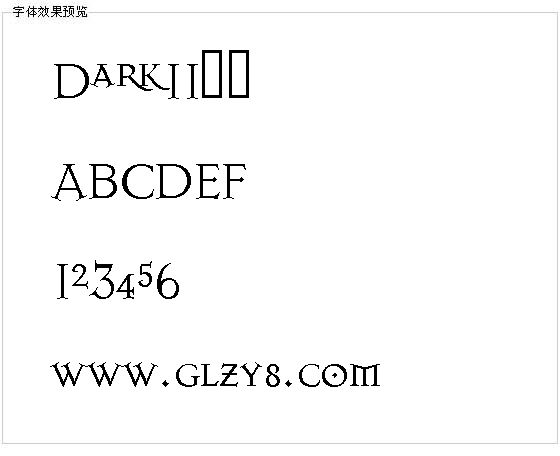 Dark11字体