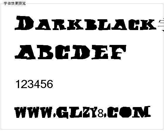 Darkblack字体