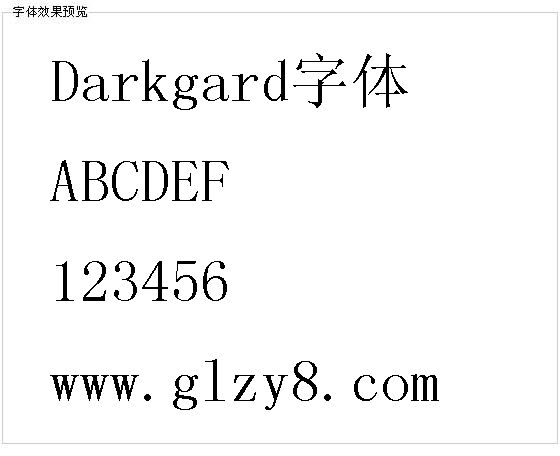 Darkgard字体