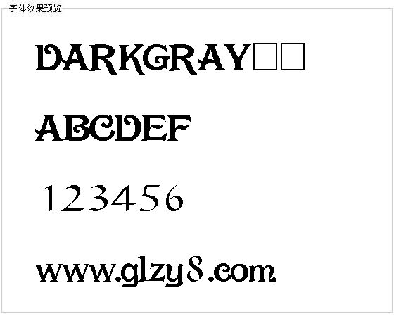 DARKGRAY字体