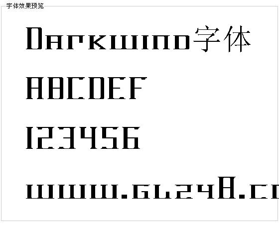 Darkwind字体