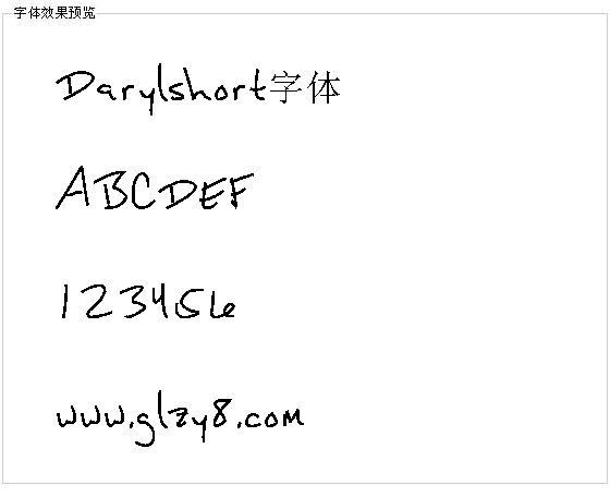 Darylshort字体