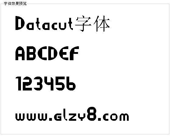 Datacut字体