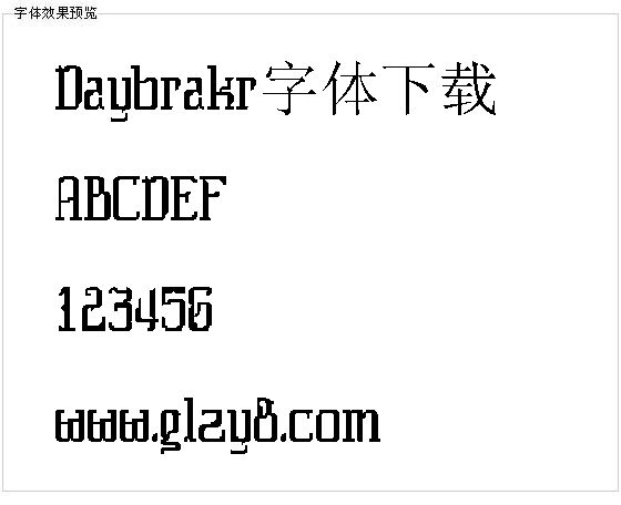 Daybrakr字体下载