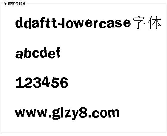 DdaftT-lowercase字体