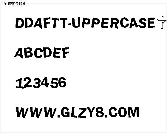 dDAFTt-UPPERcase字体