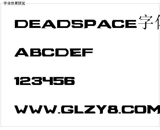 DeadSpace字体