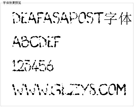 Deafasapost字体