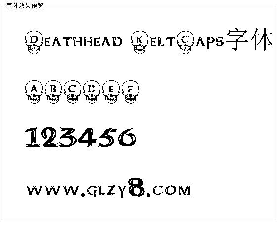 Deathhead KeltCaps字体