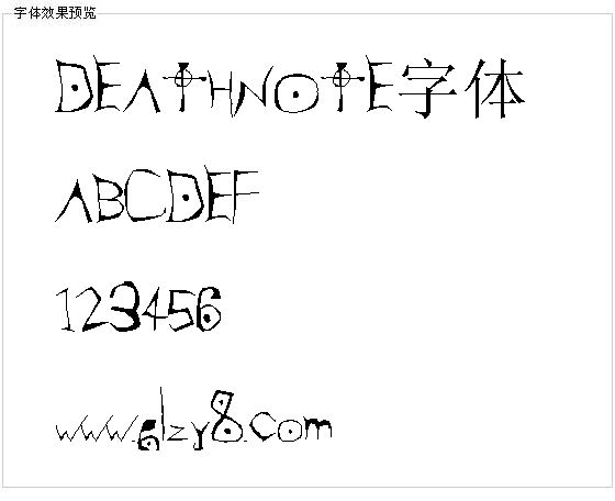 DEATHNOTE字体