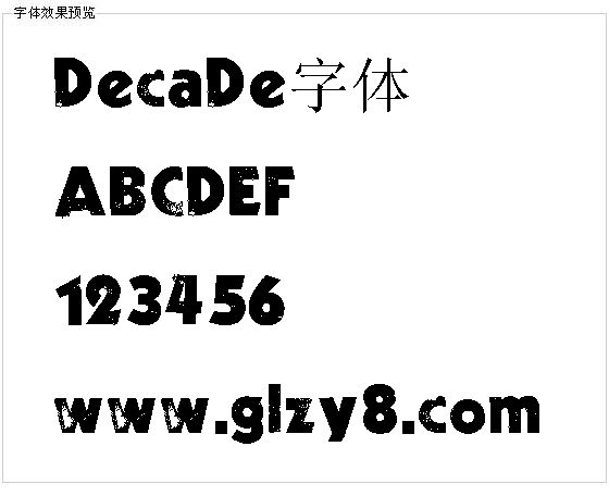 DecaDe字体