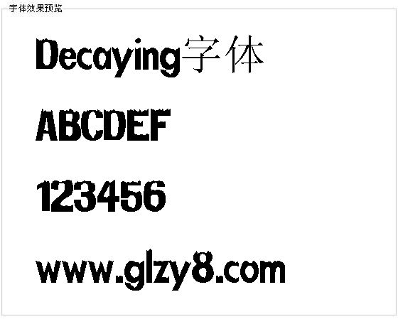 Decaying字体