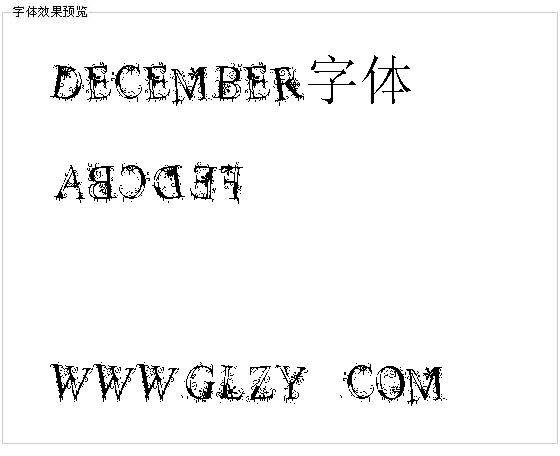 december字体