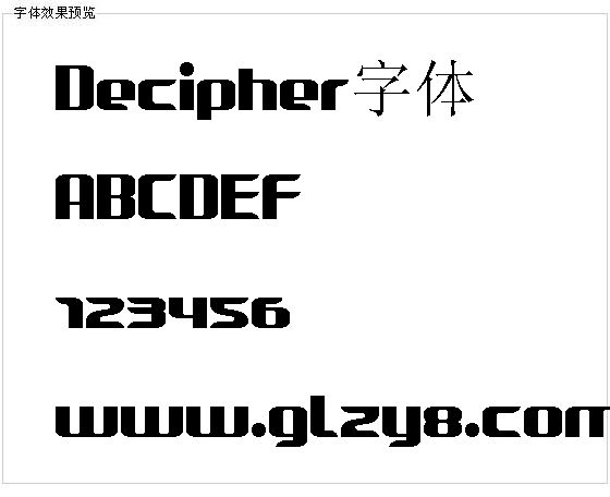 Decipher字体