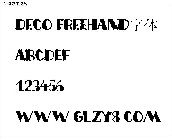 Deco Freehand字体