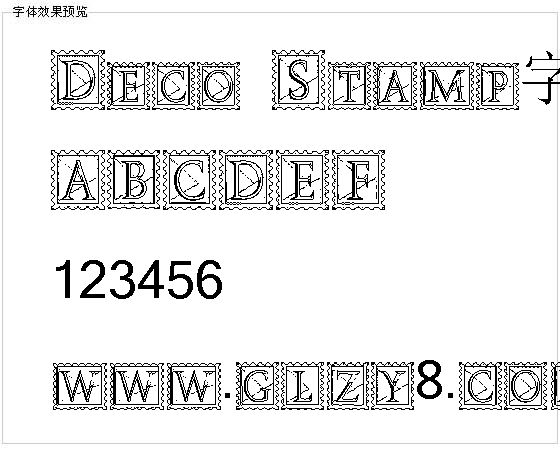 Deco Stamp字体