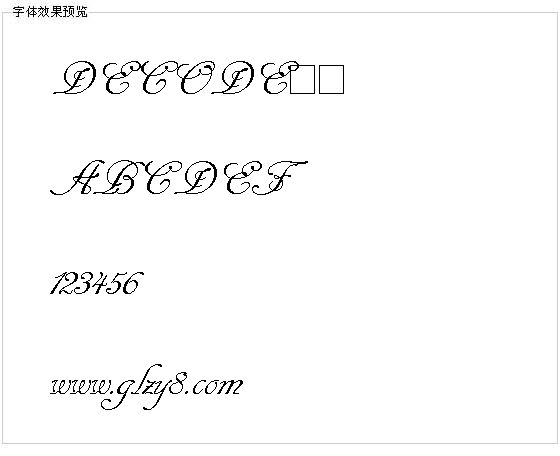 DECODE字体