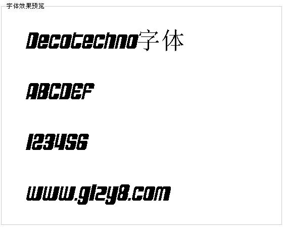 Decotechno字体