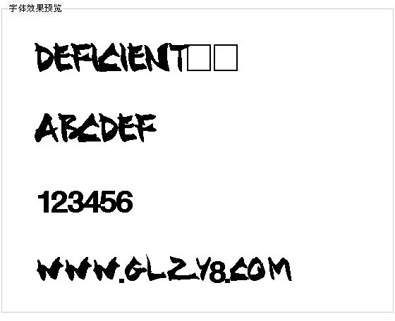 DEFICIENT字体