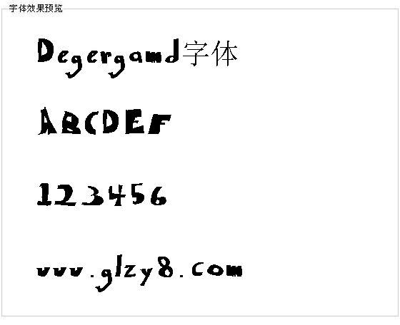 Degergamd字体
