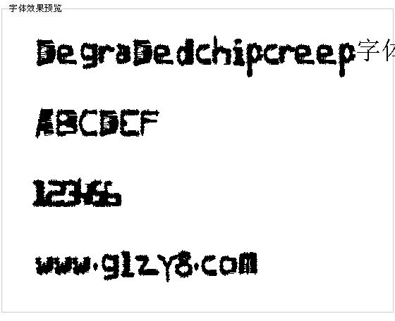 DegraDedchipcreep字体